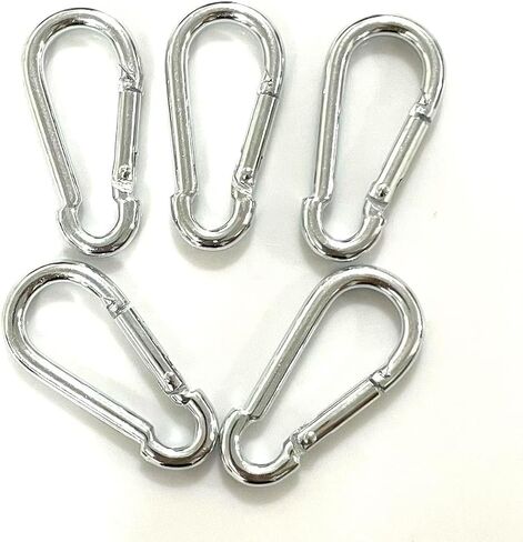 10 Pack Small Carabiner Clip 2 Inch Spring Snap Hook Heavy Duty Galvanized Steel Keychain Carabiner Locking Clips in Saudi Arabia