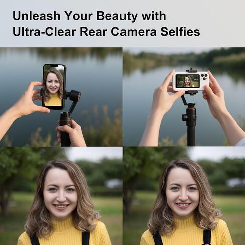 Ossomo Selfie Monitor Screen for iPhone & Android,4K 30fps Magnetic Wireless Screen Mirroring,Back Camera Monitor for Vlogging Live Streams TikTok in Saudi Arabia