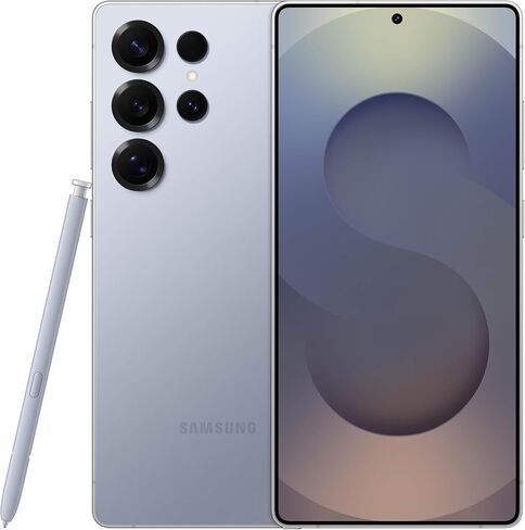 Samsung Galaxy S25 Ultra 5G (512 جيجابايت ، 12 جيجابايت) 6.9 "AMOLED 2X ، 200 ميجابكسل (موديل أمريكي غير مقفل بالكامل لـ 5G / 4G LTE) W / 25W شاحن سريع للغاية (متجدد) Silver Blue in Saudi Arabia