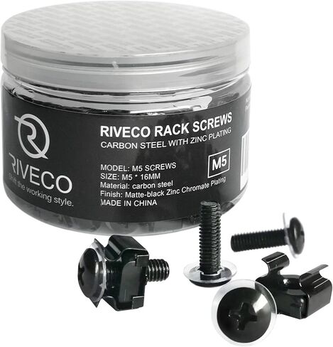 رف شبكة Riveco 6u مع لوحات متهورة من أعلى وأسفل- 4 عجلات متداولة رف قائم بذاته لـ 19 بوصة معدات وترس ستيريو- بما في ذلك شريط الطاقة الأساسي PDU و M5 مسامير 50 ​​مجموعة in Saudi Arabia