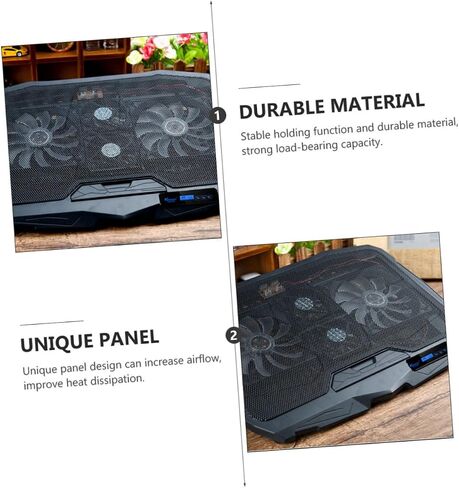 Garneck Silent Laptop Cooling Pad with Powerful Fans Heat Dissipation Stand for Notebooks Energy Efficient Multifunctional Cooling Rack for Home Office and School Use in Saudi Arabia
