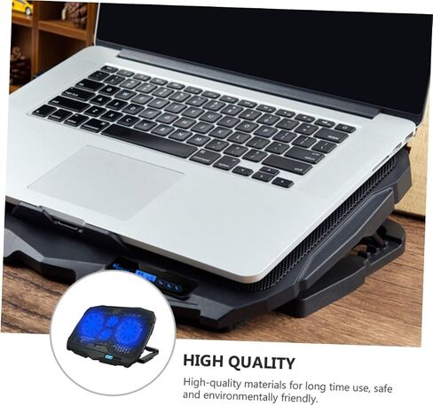 Garneck Silent Laptop Cooling Pad with Powerful Fans Heat Dissipation Stand for Notebooks Energy Efficient Multifunctional Cooling Rack for Home Office and School Use in Saudi Arabia