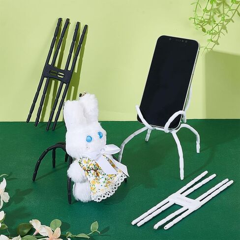 Ahandmaker 6pcs 2 Colourt Multi Function Portable Spider حامل الهاتف ، حامل هاتف قابل للتعديل متعدد الزوايا مرنًا لأجهزة اللوحات الذكية للهواتف الذكية ، ومواقف دمية مرنة ، وأبيض وأبيض in Kuwait