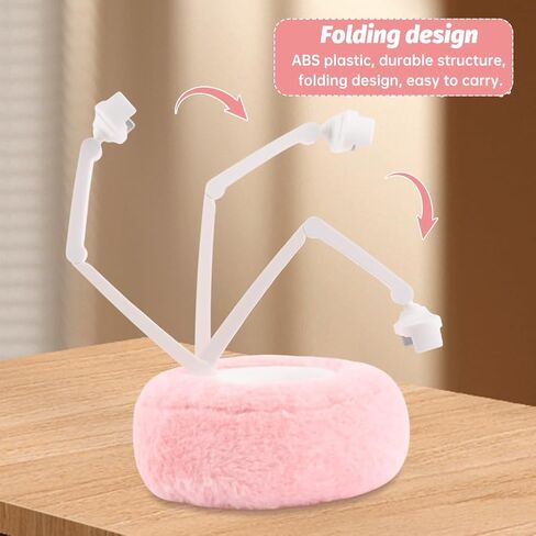 CALIDAKA Tablet Stand Pillow Cell Phone Pillow Holder for Bed Compatible with 2.36-3.35'' Phone 360°Adjustable Phone Holder for Bed with Soft Plush Fabric, and Detachable Bowl(Color:Green) in Saudi Arabia
