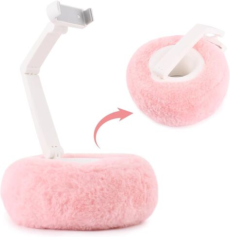 CALIDAKA Tablet Stand Pillow Cell Phone Pillow Holder for Bed Compatible with 2.36-3.35'' Phone 360°Adjustable Phone Holder for Bed with Soft Plush Fabric, and Detachable Bowl(Color:Green) in Saudi Arabia