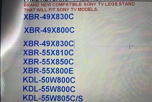 #S5 متوافق مع Sony TV Legs Stand XBR-49X830C XBR-49X800C XBR-49X830C XBR-55X810C XBR-5X850C XBR-55X800E KDL-50W800C KDL-55W800C KDL-5W805C/S in Saudi Arabia
