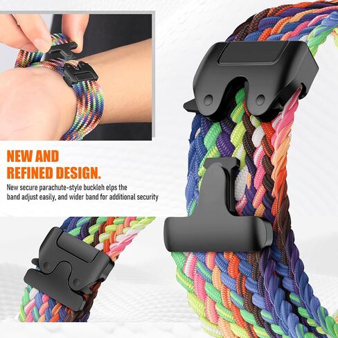 Braided Bands for Samsung Galaxy Watch 8 Band 40mm 44mm/8 Classic 46 mm Women/Men,Elastic Nylon Fabric One Click No Gap Parachute Sport Strap for Samsung Galaxy Watch 8 Classic Band 46mm/8 44 mm 40 mm in Saudi Arabia
