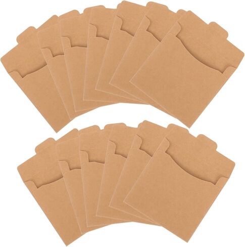 50pcs Paper CD Cdeves أكياس تعبئة DVD متينة لمكتب المنزل والمدرسة استخدم مظاريف تخزين الأقراص المضغوطة المقاومة للدموع على المدى الطويل in Saudi Arabia