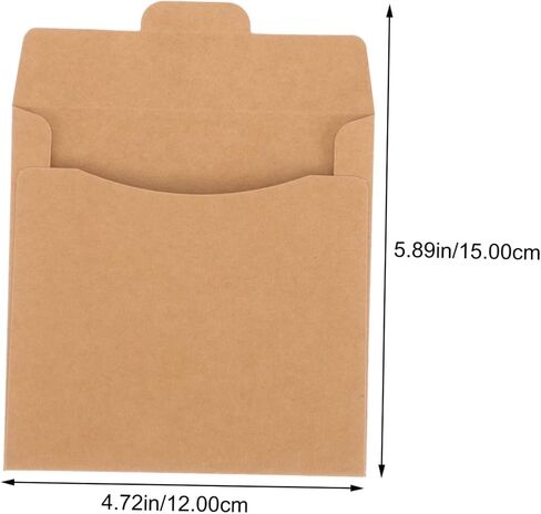 50pcs Paper CD Cdeves أكياس تعبئة DVD متينة لمكتب المنزل والمدرسة استخدم مظاريف تخزين الأقراص المضغوطة المقاومة للدموع على المدى الطويل in Saudi Arabia
