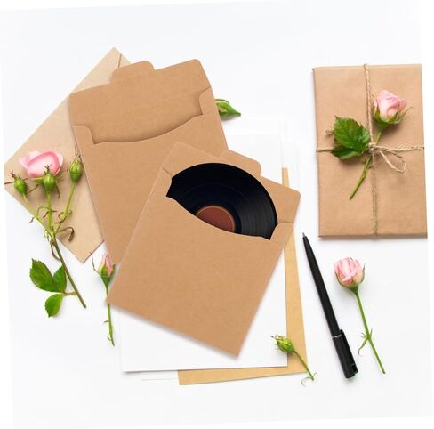 50pcs Paper CD Cdeves أكياس تعبئة DVD متينة لمكتب المنزل والمدرسة استخدم مظاريف تخزين الأقراص المضغوطة المقاومة للدموع على المدى الطويل in Saudi Arabia