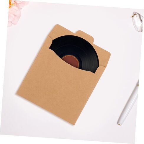 50pcs Paper CD Cdeves أكياس تعبئة DVD متينة لمكتب المنزل والمدرسة استخدم مظاريف تخزين الأقراص المضغوطة المقاومة للدموع على المدى الطويل in Saudi Arabia