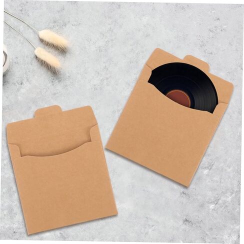 50pcs Paper CD Cdeves أكياس تعبئة DVD متينة لمكتب المنزل والمدرسة استخدم مظاريف تخزين الأقراص المضغوطة المقاومة للدموع على المدى الطويل in Saudi Arabia