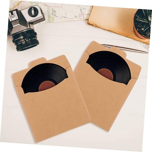 50pcs Paper CD Cdeves أكياس تعبئة DVD متينة لمكتب المنزل والمدرسة استخدم مظاريف تخزين الأقراص المضغوطة المقاومة للدموع على المدى الطويل in Saudi Arabia