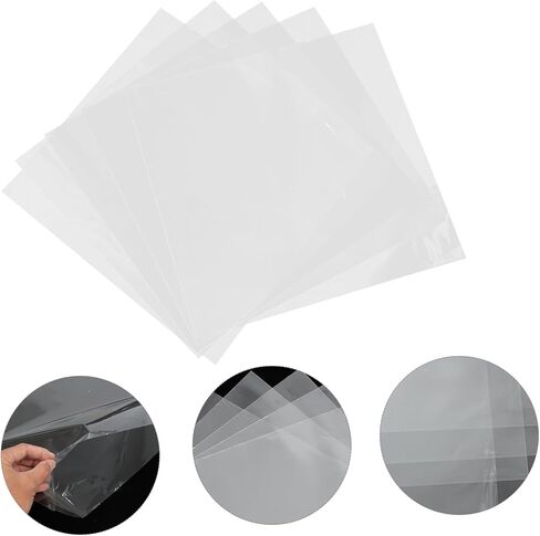 50Pcs Vinyl Record Outer Sleeves Clear Album Protective Covers for Storing and Preserving Your Vinyl Record Collection in Saudi Arabia