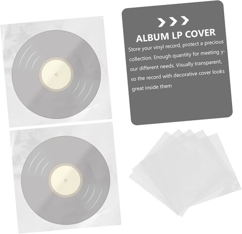 50Pcs Vinyl Record Outer Sleeves Clear Album Protective Covers for Storing and Preserving Your Vinyl Record Collection in Saudi Arabia