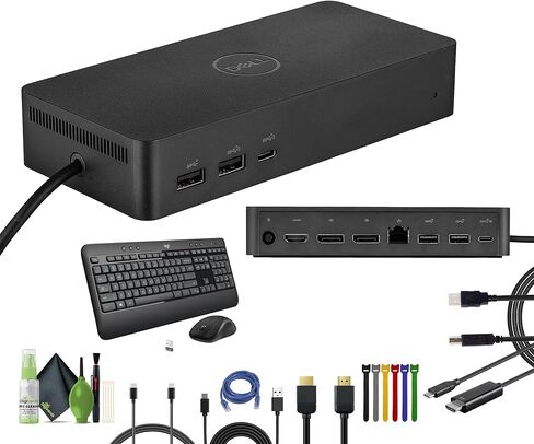 Dell Universal Dock UD22 ، محطة إرساء USB-C للشاشة المزدوجة مع توصيل الطاقة 96W ، دعم عرض 4K رباعي ، USB 3.2 Gen 2 ، HDMI ، Duale DisplayPort ، حزمة منفذ Ethernet RJ45 مع الملحقات in Kuwait