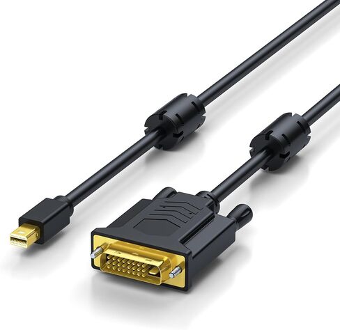 Mini DisplayPort إلى كابل DVI ، DP Mini DP النشط إلى DVI مع موصلات مطلية بالذهب ، محول متوافق مع Thunderbolt لـ MacBook ، الكمبيوتر المحمول ، الشاشة ، العرض (6.6 قدم) in Kuwait