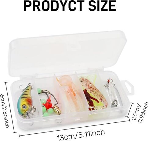40PCS Fishing Lures Baits Tackle Including Crankbaits, Spinnerbaits, Plastic Worms, Jigs, Topwater Lures, Tackle Box and More Fishing Gear Lures Kit Set, 40PCS in Saudi Arabia