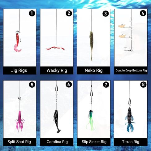 40PCS Fishing Lures Baits Tackle Including Crankbaits, Spinnerbaits, Plastic Worms, Jigs, Topwater Lures, Tackle Box and More Fishing Gear Lures Kit Set, 40PCS in Saudi Arabia