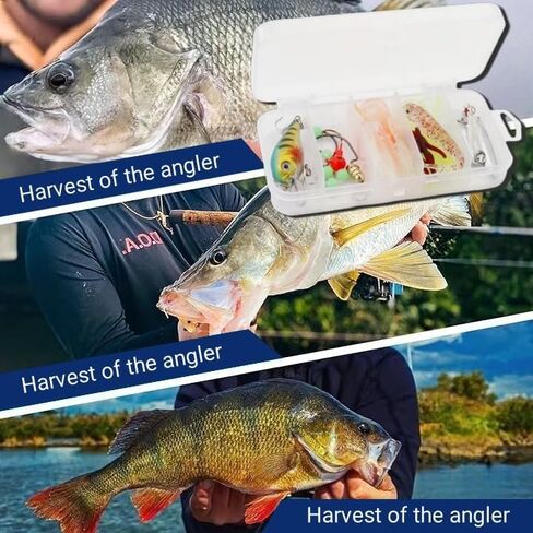 40PCS Fishing Lures Baits Tackle Including Crankbaits, Spinnerbaits, Plastic Worms, Jigs, Topwater Lures, Tackle Box and More Fishing Gear Lures Kit Set, 40PCS in Saudi Arabia