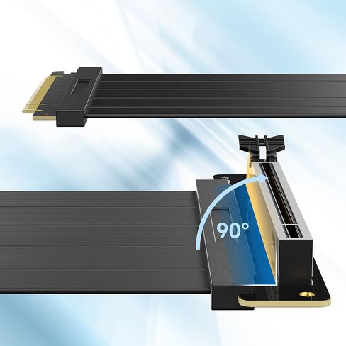 PCIE 5.0 كابلات الناهض ، محول 90 درجة ، RTX5090 RX9070 GPU ، معدل النقل 32.0 GT/S ، PCIE 5.0 x16 كابل RISER ، كبل تمديد GPU مستقيم GEN5FOR GEPU MOUNT in Saudi Arabia