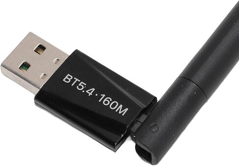 USB Bluetooth 5.4 محول للكمبيوتر الشخصي لسطح المكتب ، هوائي قابل للدوار 180 درجة ، نقل لاسلكي 160 متر لمكبرات سماعات لوحة المفاتيح الماوس in Saudi Arabia