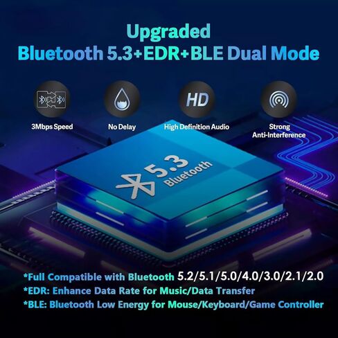 1* USB Bluetooth 5.3 Adapter for PC, Bluetooth Dongle Mini USB Adapter in Saudi Arabia