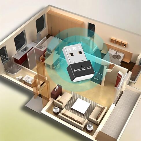 1* USB Bluetooth 5.3 Adapter for PC, Bluetooth Dongle Mini USB Adapter in Saudi Arabia