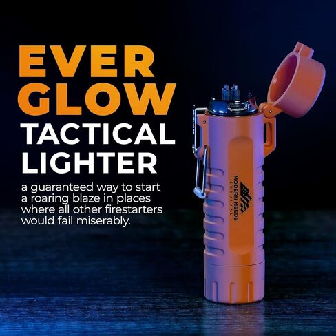Everglow Tactical W. مصباح يدوي LED | مقاوم للرياح ، مقاوم للماء ، ومثالي للتخييم ، ومجموعات البقاء على قيد الحياة ، والعتاد التكتيكي in Kuwait