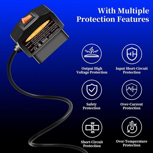 محول الطاقة OBD2 لـ Dash Cam و USB C Hardwire Kit مع وضع وقوف السيارات وحماية الجهد المنخفض (11.7 فولت) واكتشاف ACC والتوصيل والتشغيل كابل الطاقة للتسجيل المستمر in Saudi Arabia
