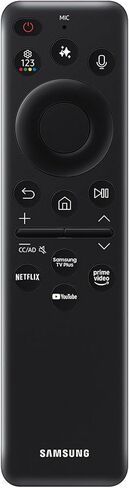 Samsung SolarCell Remote, Solar Powered, Self-Charging TV Remote Control, USB-C Rechargeable, Innovative Design, Made of Recycled Materials, 2025, VG-TM2560EN/ZA, Black in Saudi Arabia