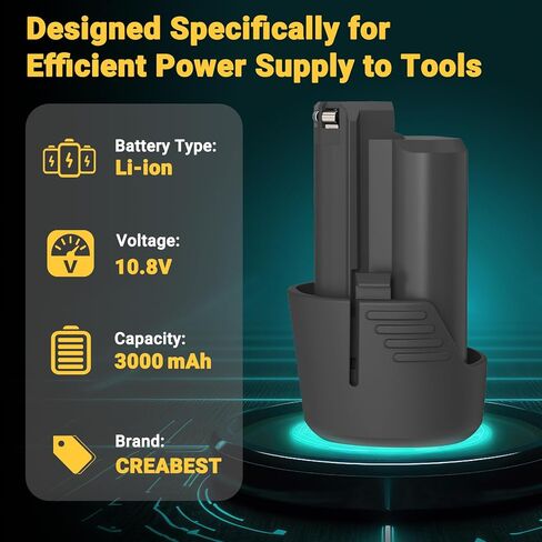 بطارية CREABEST 2 Pack 3.5Ah Ni-MH 14.4V متوافقة مع Bosch BAT038 BAT040 BAT041 BAT140 BAT159 13614 2607335275 2607335533 2607335534 2607335711 2607335465 2607335685 2607335678 2607335276 in Kuwait