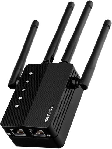 AC 100~240V WiFi Extender with RJ45 Port & 4 External Antennas Dual Band Up to 1200 Mbps Strong Penetration for TV PC in Saudi Arabia