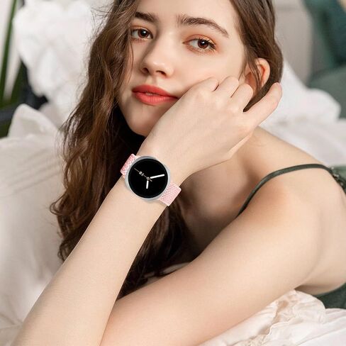 2 Pack Braided Bands for Samsung Galaxy Watch 8 Band 40mm 44mm/ 8 Classic 46mm,No Gap Magnetic Fabric Nylon Sport Strap for Samsung Galaxy Watch 8 Classic Band 46 mm/8 40 mm 44 mm men women in Kuwait