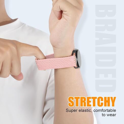 2 Pack Braided Bands for Samsung Galaxy Watch 8 Band 40mm 44mm/ 8 Classic 46mm,No Gap Magnetic Fabric Nylon Sport Strap for Samsung Galaxy Watch 8 Classic Band 46 mm/8 40 mm 44 mm men women in Kuwait