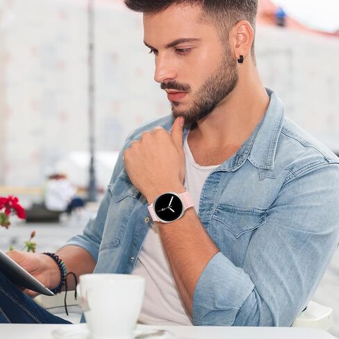 2 Pack Braided Bands for Samsung Galaxy Watch 8 Band 40mm 44mm/ 8 Classic 46mm,No Gap Magnetic Fabric Nylon Sport Strap for Samsung Galaxy Watch 8 Classic Band 46 mm/8 40 mm 44 mm men women in Kuwait