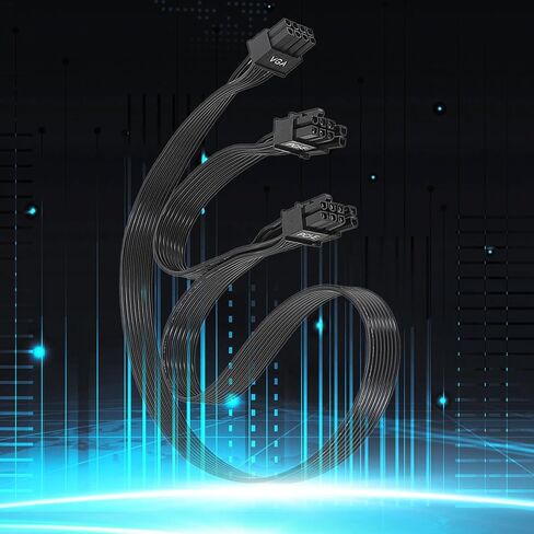 PCIE 8Pin الكبل الفاصل مرن للرسومات سلك تمديد بطاقة الرسومات ، 8pin إلى اثنين من 6+2Pin لمختلف وحدات معالجة الرسومات للاعبين in Saudi Arabia