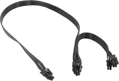 PCIE 8Pin الكبل الفاصل مرن للرسومات سلك تمديد بطاقة الرسومات ، 8pin إلى اثنين من 6+2Pin لمختلف وحدات معالجة الرسومات للاعبين in Saudi Arabia