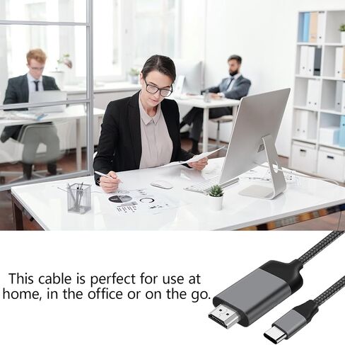 USB C لتراقب الكبل للهاتف عالية السرعة 4K 60Hz/30Hz USB C إلى HDTV كبل نقل بيانات محول المحول لجهاز الكمبيوتر المحمول الهاتف in Saudi Arabia