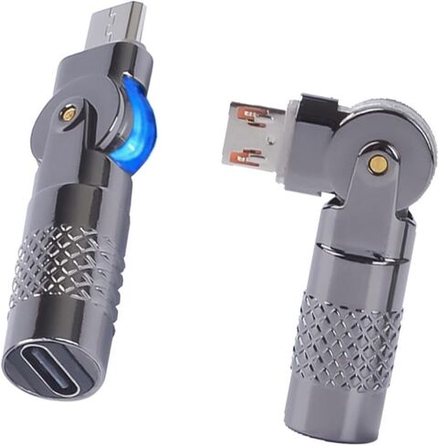 من النوع C إلى USB Male Rovating Adapter 90 درجة فرض رسوم سريعة 60 واط لنقل البيانات لأجهزة ألعاب المحول المعدني النوع C in Kuwait