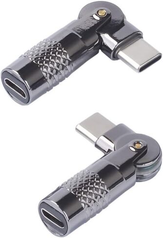 من النوع C إلى USB Male Rovating Adapter 90 درجة فرض رسوم سريعة 60 واط لنقل البيانات لأجهزة ألعاب المحول المعدني النوع C in Kuwait