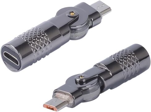 من النوع C إلى USB Male Rovating Adapter 90 درجة فرض رسوم سريعة 60 واط لنقل البيانات لأجهزة ألعاب المحول المعدني النوع C in Kuwait