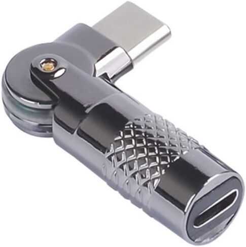 من النوع C إلى USB Male Rovating Adapter 90 درجة فرض رسوم سريعة 60 واط لنقل البيانات لأجهزة ألعاب المحول المعدني النوع C in Kuwait