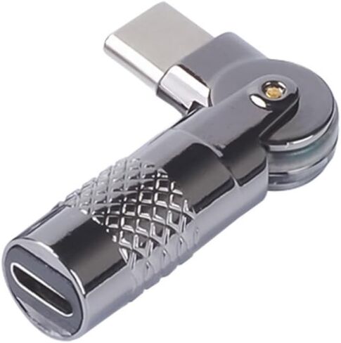 من النوع C إلى USB Male Rovating Adapter 90 درجة فرض رسوم سريعة 60 واط لنقل البيانات لأجهزة ألعاب المحول المعدني النوع C in Kuwait