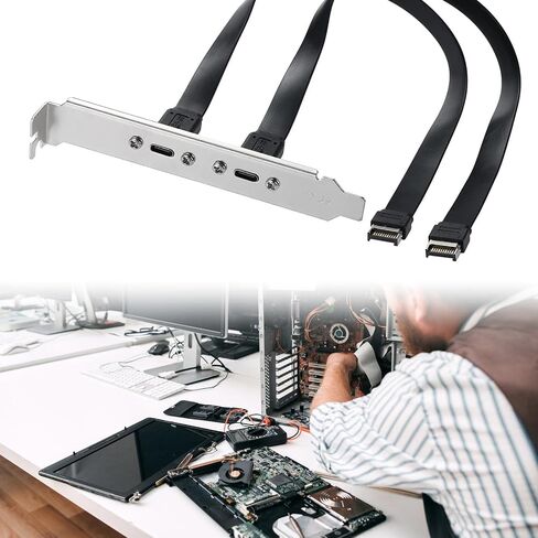 USB 3.1 Front Panel Header Type C Extension Cable with Panel Mount Screw 10Gbps Type Male to USB C Female Adapter in Saudi Arabia