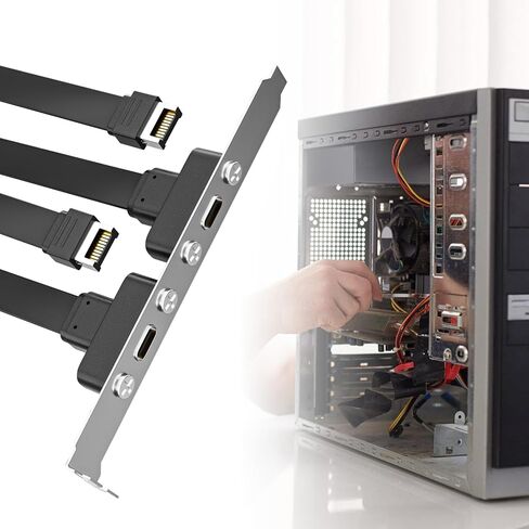 USB 3.1 Front Panel Header Type C Extension Cable with Panel Mount Screw 10Gbps Type Male to USB C Female Adapter in Saudi Arabia