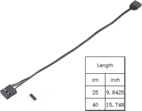 Extension Cable 5V 3Pin Adapters Cable LED Light Strips Cable for Extend PC Computers Fan LED Light in Saudi Arabia