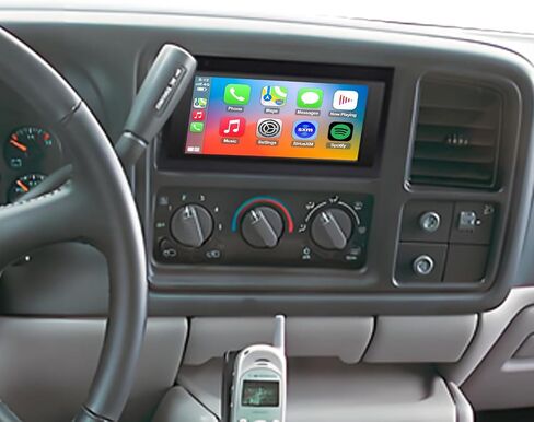 Qled Radio for Chevy GMC Buick Cadillac 1995 1996 1997 1998 1999 2000 2001 2002،8 Core Touch Screen Stereo Stereo ، Wireless Carplay و Android Auto ، كاميرا احتياطية مجانية in Kuwait