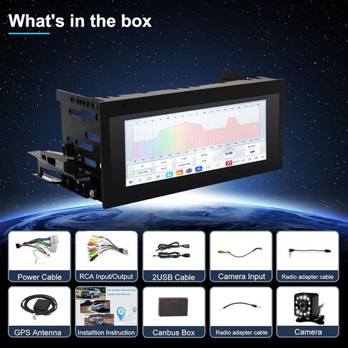 Qled Radio for Chevy GMC Buick Cadillac 1995 1996 1997 1998 1999 2000 2001 2002،8 Core Touch Screen Stereo Stereo ، Wireless Carplay و Android Auto ، كاميرا احتياطية مجانية in Kuwait