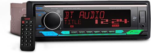 DS18 SDX-P200 Digital Media Receiver Single Din, Car Stereo Radio DSP, High Power 4 x 60 Watts, APP, Bluetooth Audio and Calling, Aux Input, USB, Mechless, AM/FM, 3V + 3.5V Subwoofer (Renewed) in Saudi Arabia